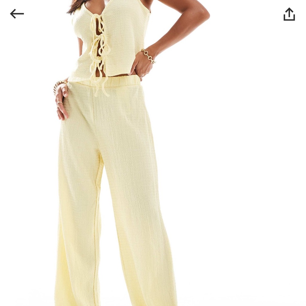 Yellow Women's Two-Piece Set